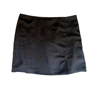 Abercrombie & Fitch Black Silky Shiny Mini Skirt NWT Size Large